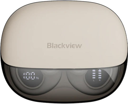 BlackView AirBuds 300 Bluetooth Handsfree Earphones with Sweat Resistance and Charging Case Ivory White