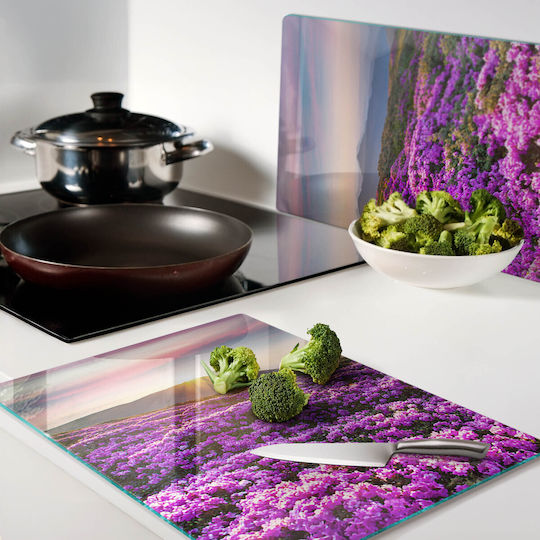 Glas Schneidebretter Küchen Oberfläche Blumen Muster In Den Bergen 2x40x52 cm