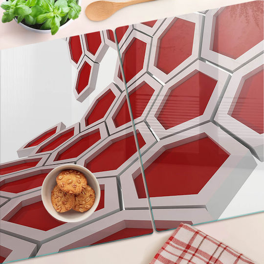 Glass Countertop Protection Board Kitchen Tempered Glass 3D 2x40x52 Cm