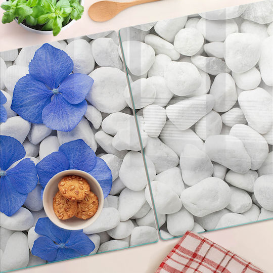 Suprafață Rezistentă De Protecție Pentru Blat Sticlă Călită Hydrangea 2x40x52 Cm