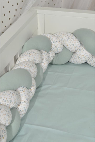 Baby Oliver Crib Bumpers Braided Inside Mint 20x200cm