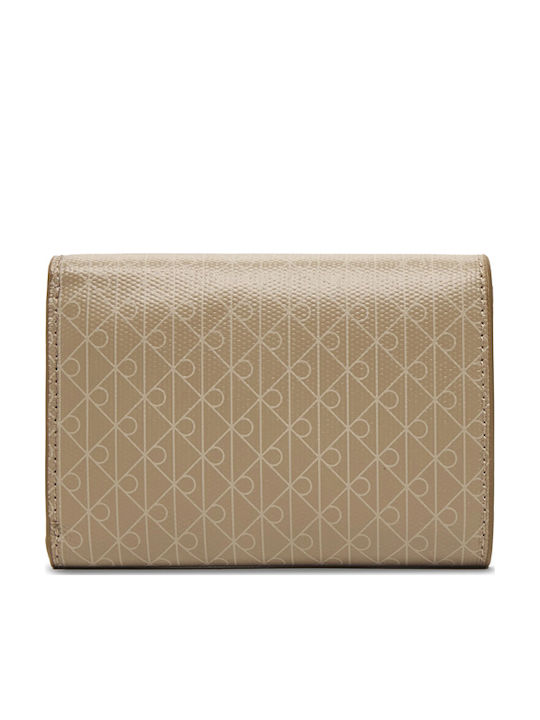 Calvin Klein Trifold Μικρό Γυναικείο Πορτοφόλι Μπεζ