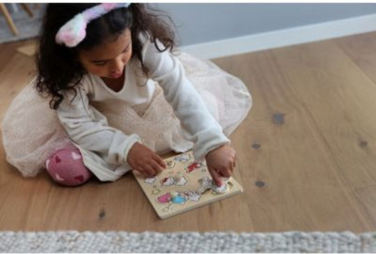 Wooden Kids Peg Puzzle Hello Kitty for 1+ Years Micki