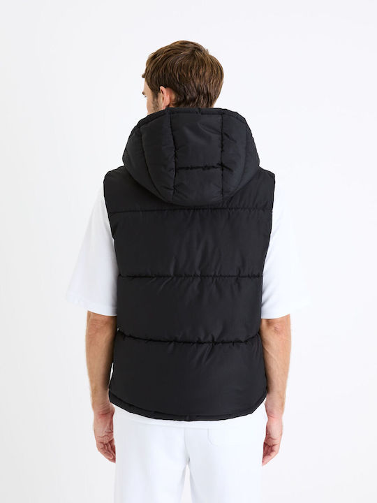 Ärmellos Winter Jacke Puffer Wasserdicht Black