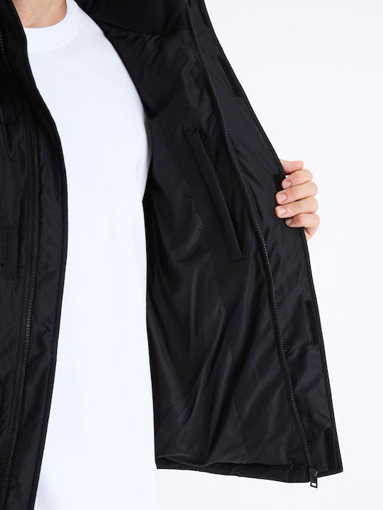 Ärmellos Winter Jacke Puffer Wasserdicht Black