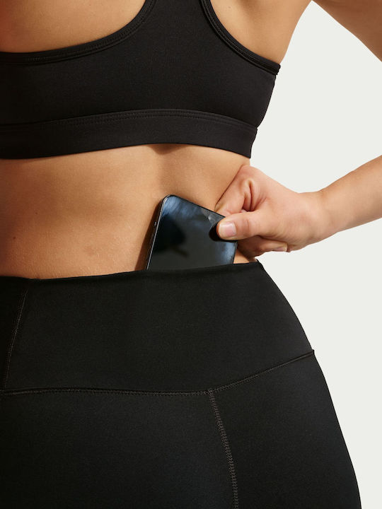 One Women's Cropped Training Legging High Waisted Dri-Fit Black / White
