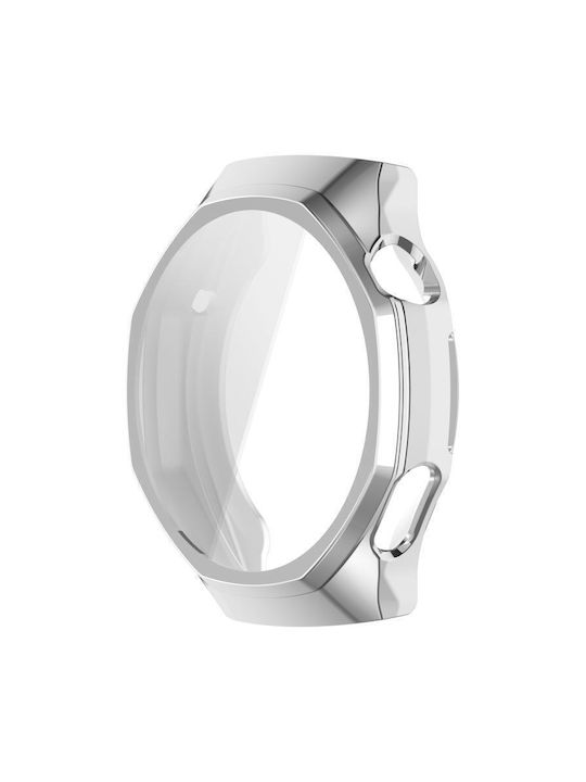 Silicone Case with Glass in Silver color for Huawei Watch GT 6 Pro