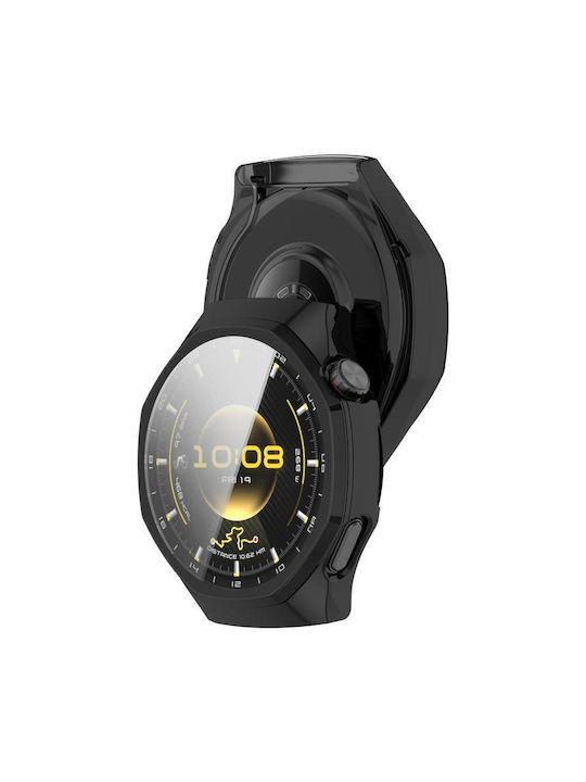 Силиконов Калъф със Стъкло в Черен цвят за Huawei Watch GT 6 Pro
