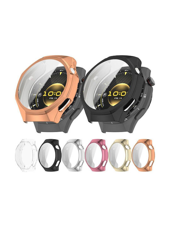 Силиконов Калъф със Стъкло в Черен цвят за Huawei Watch GT 6 Pro