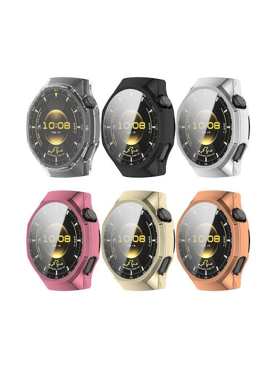 Силиконов Калъф със Стъкло в Прозрачен цвят за Huawei Watch GT 6 Pro