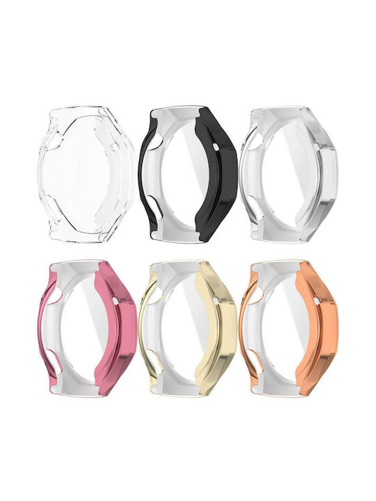 Silicone Case with Glass in Rose Gold color for Huawei Watch GT 6 Pro