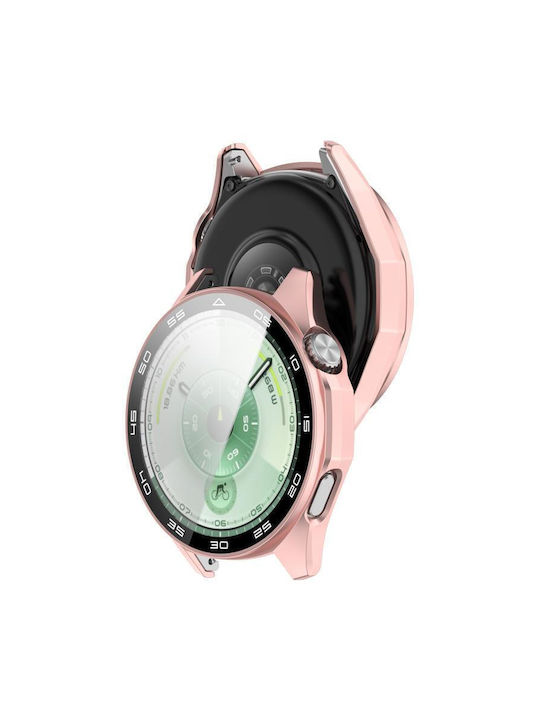 Plastic Case with Glass in Rose Gold color for Huawei Watch GT 6 46mm