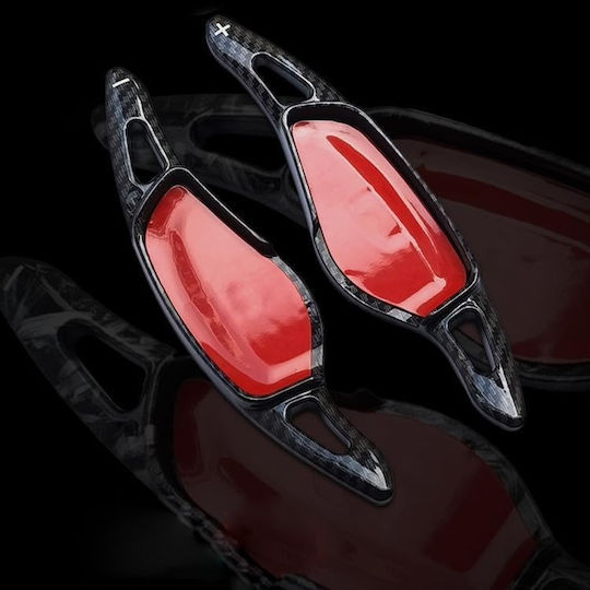 Set Extensii Pentru Palete Schimbător Volan Compatibil Bmw Seria 3 G20 Seria 5 G30 Seria 6 G32 Seria 7 G11 Seria 8 G14 X3 G01 X4 G02 X5 G05 X6 G06 X7 G07 M5 F90 2017-2025 – Aspect Carbon Negru