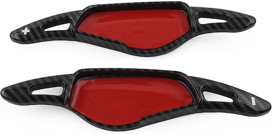 Set Extensii Pentru Palete Schimbător Volan Compatibil Bmw Seria 3 G20 Seria 5 G30 Seria 6 G32 Seria 7 G11 Seria 8 G14 X3 G01 X4 G02 X5 G05 X6 G06 X7 G07 M5 F90 2017-2025 – Aspect Carbon Negru