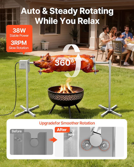 Vevor Inox Barbecue Spit with Motor