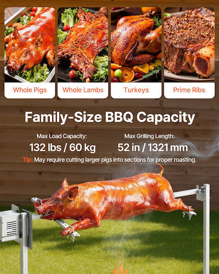 Vevor Inox Barbecue Spit with Motor