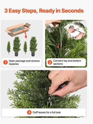 Vevor Decorative Thuja Trees Vevor 2 Pieces 1219mm Ideal For Indoor & Outdoor Spaces Xsrgxjs48ycxnm7y5001v0