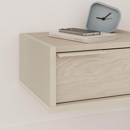 Bedside Table Eco Wooden Beige 40x33x18.5cm GP037-0279 1