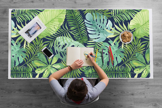 Desk Pads Decorative Pattern Protection Exotic Leaves 90x45 Cm