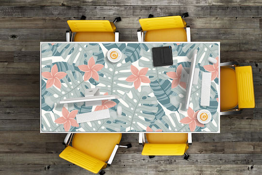 Dekorative Schreibtischunterlage mit Tropischem Graffiti Druck 90x45 cm