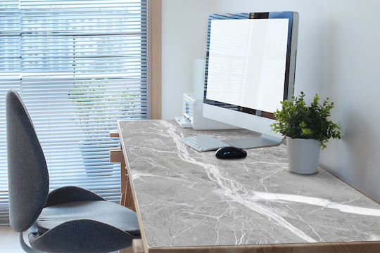 Schreibtischunterlagen Vinyl Design Haltbarkeit Graues Marmor 90x45 cm