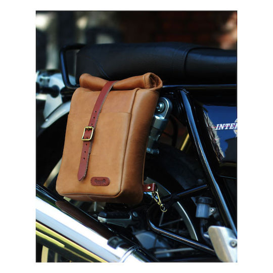 Trip Machine Mini Backpack Saddlebag Motorcycle Case 3.3 Liter Vintage Tan