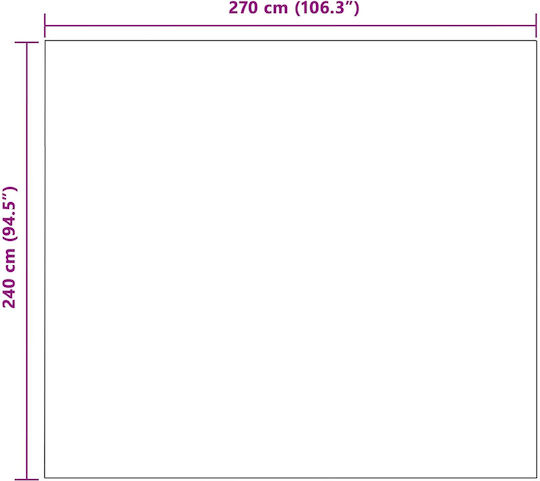 vidaXL Ριχτάρι Διθέσιου Καναπέ Fleece 270x240εκ. Βεραμάν Κόκκινο