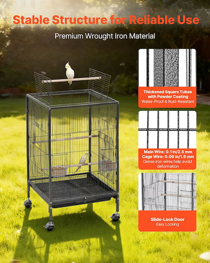 Vevor Bird Cage 46x46x77cm. Copper