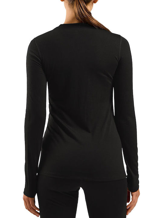 Odlo Damen Thermo Langarmshirt Schwarz