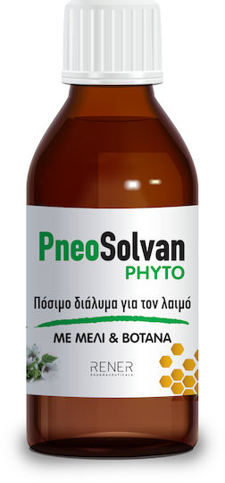 Rener PneoSolvan Phyto Sirop Miere și 6 ierburi cu aromă de măr pentru Tuse Uscată și Productivă 150ml