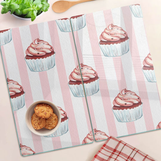 Placă De Protecție Pentru Blat Din Sticlă Securizată Muffins 2x30x52 Cm