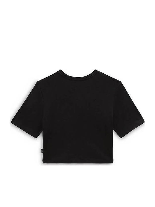Resort Γυναικείο Αθλητικό Crop Top Κοντομάνικο Μαύρο