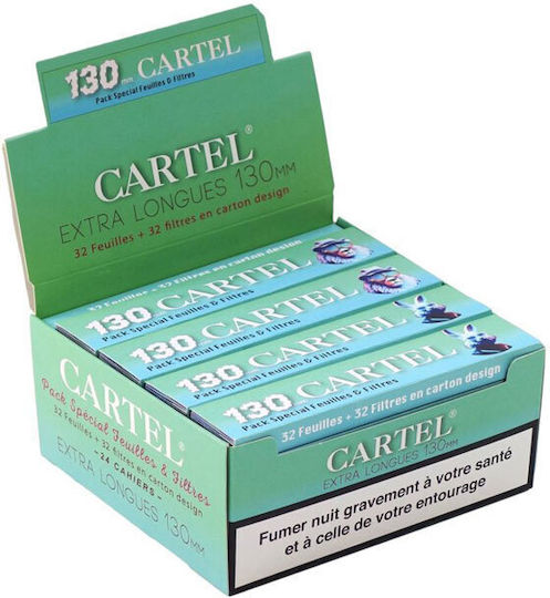 Cartel Foițe de Țigări Rulate King Size Slim cu Hârtie de țigări 32buc