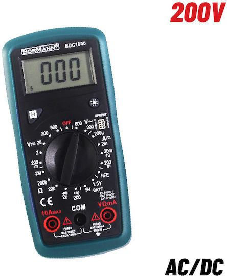 Bormann BDC1000 Ψηφιακό Πολύμετρο με Μέτρηση AC / DC / Αντίστασης