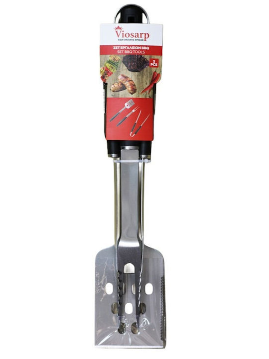 BBQ Grillwerkzeug-Set Zange Tranchiergabel Spatel Kunststoffgriff BBQ11-5051 Viosarp
