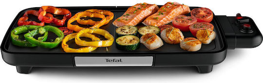 Tefal Plancha Tabletop Electric Grill Smooth Plate 2200W with Adjustable Thermostat 50cmx26cmcm