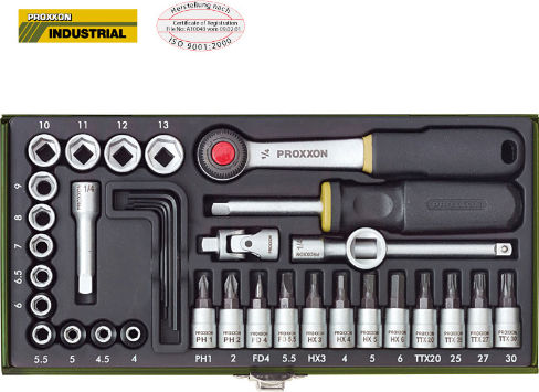 Proxxon Set Ratchet 1\4" 36pcs