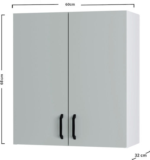 Modest Hood Cabinet Gray 60x32x68cm
