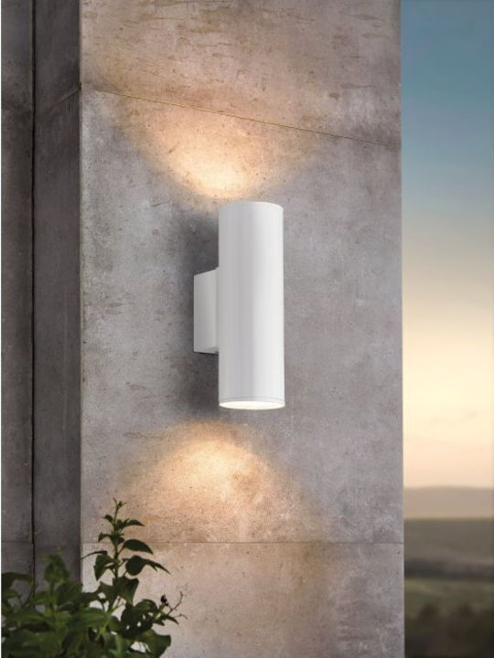 Eglo Riga Wall-Mounted Outdoor Spot Light GU10 IP44 Double Beam 6.5x15x20εκ.