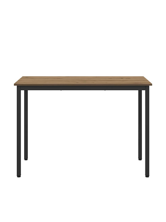 Table Dining Room Wooden with Metal Frame Brown 110x55x75cm