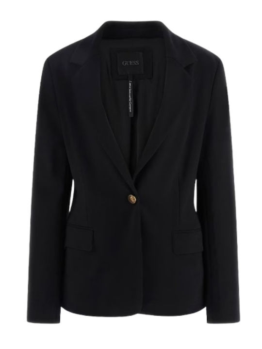 Guess Long Women's Waisted Blazer Black