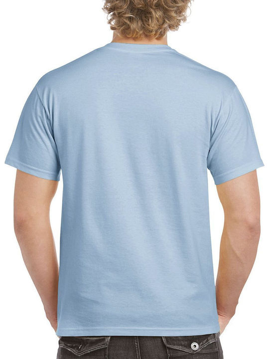 Gildan Ανδρικό Διαφημιστικό T-shirt Κοντομάνικο Light Blue