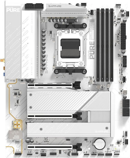 Sapphire PURE B850A WIFI7 Motherboard ATX με AMD AM5 Socket 52123-11-40G