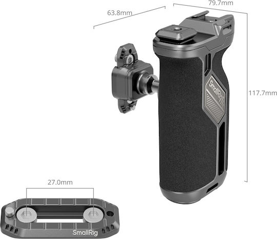 SmallRig 4485 Hawklock H21 Schnellwechselplatte Drehbarer Seitengriff Kit