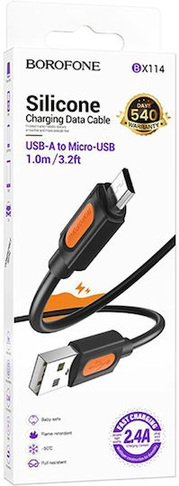 Borofone BX31 Regular USB 2.0 spre micro USB Cablu Negru 1m 1buc