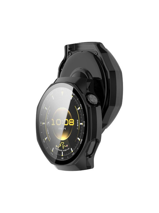 Пластмасов Калъф със Стъкло в Черен цвят за Huawei Watch GT 6 Pro