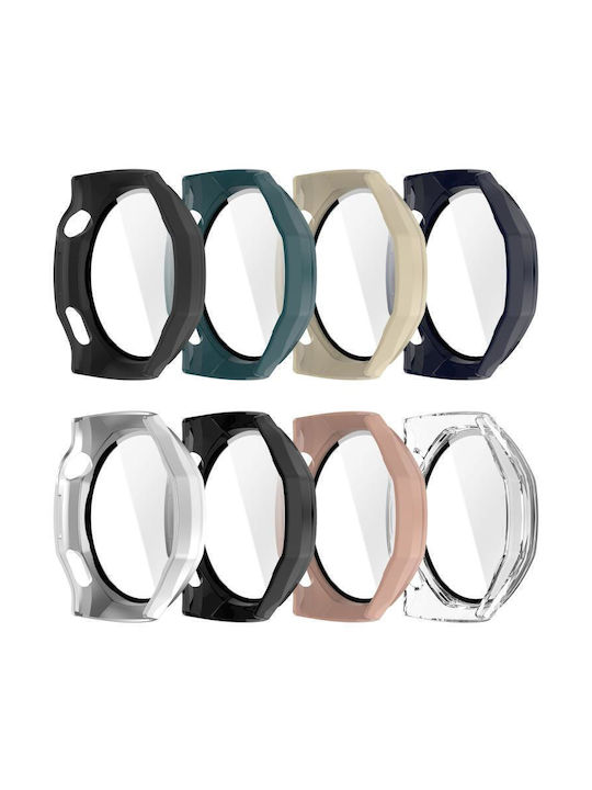 Πλαστική Θήκη με Τζαμάκι σε Ασημί χρώμα για Huawei Watch GT 6 Pro