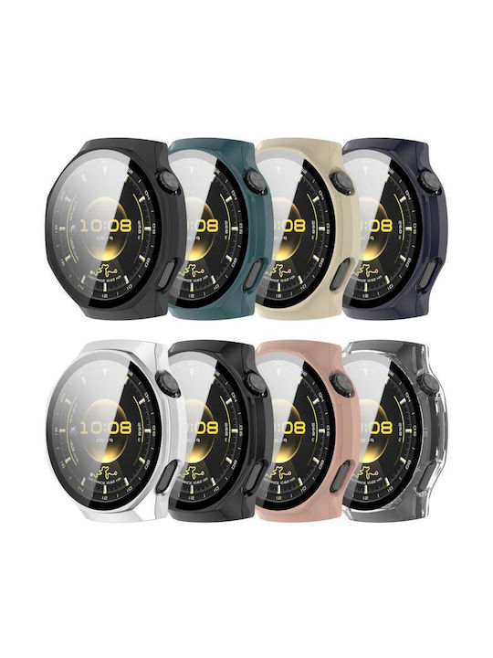 Πλαστική Θήκη με Τζαμάκι σε Ροζ χρώμα για Huawei Watch GT 6 Pro