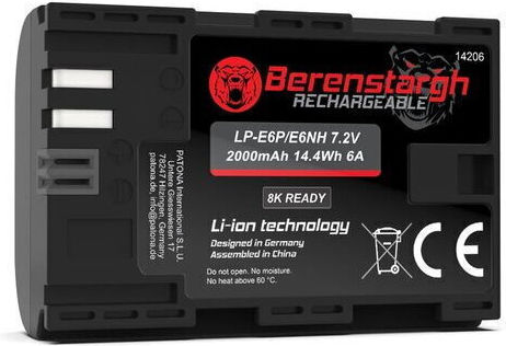 Berenstargh Rechargeable Battery Lp-e6p Canon R5 Mark Ii R6 Mark Ii R7 R6 R5 R