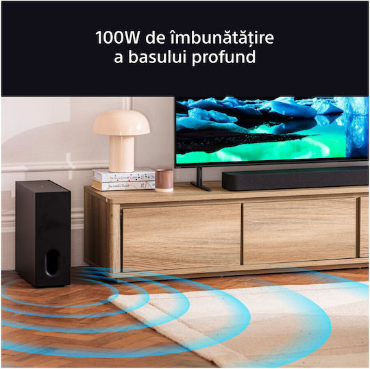 Sony BRAVIA THEATRE SUBWOOFER Безжично Самоусилващ Субуфер 100W Черен